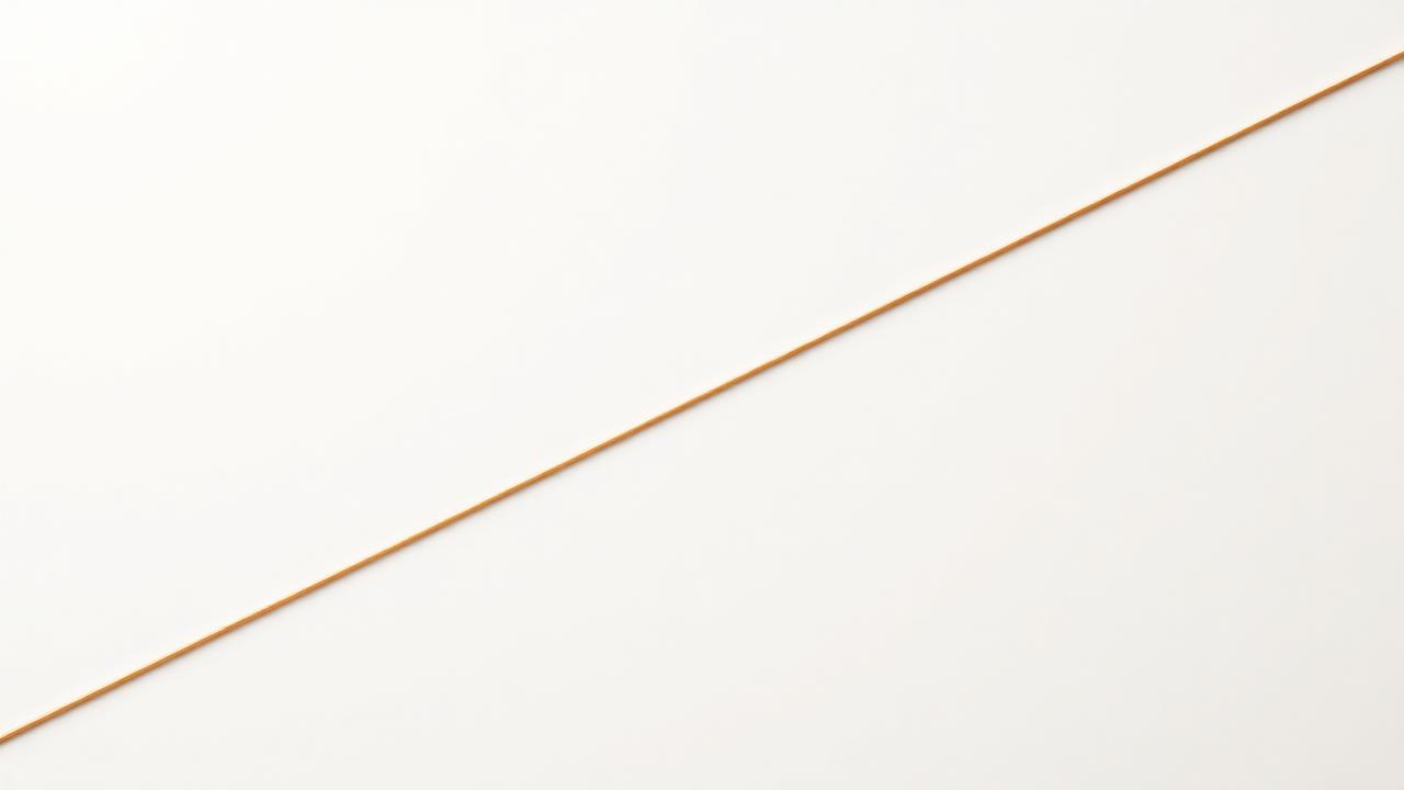 A single bronze line tracing across a soft off-white field.